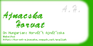 ajnacska horvat business card